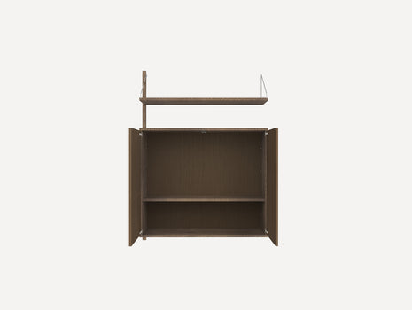 Shelf Library H1148 Cabinet Section Medium Add-on in Dark Oiled Oak by Frama