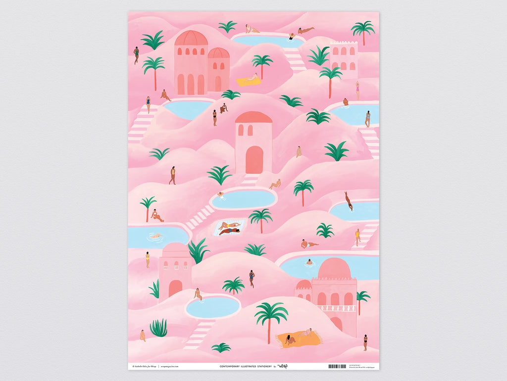 Desert Oasis Wrapping Paper x 3 Sheets by Wrap