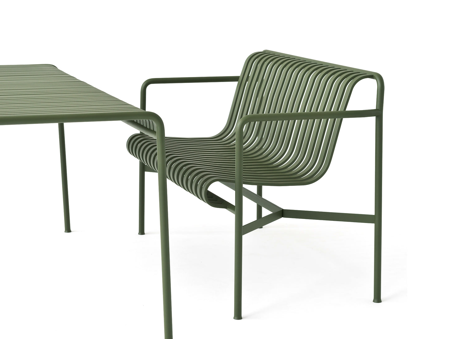 HAY Palissade Dining Bench - Olive