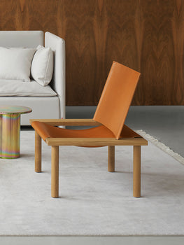 EC06 Ilma Lounge Chair by e15 - Waxed Oak / Brandy Harness Leather