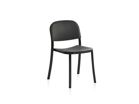 1 Inch Side Chair by Emeco - Black Powder Coated Aluminium / Dark Grey