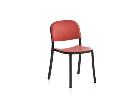 1 Inch Side Chair by Emeco - Black Powder Coated Aluminium / Orange