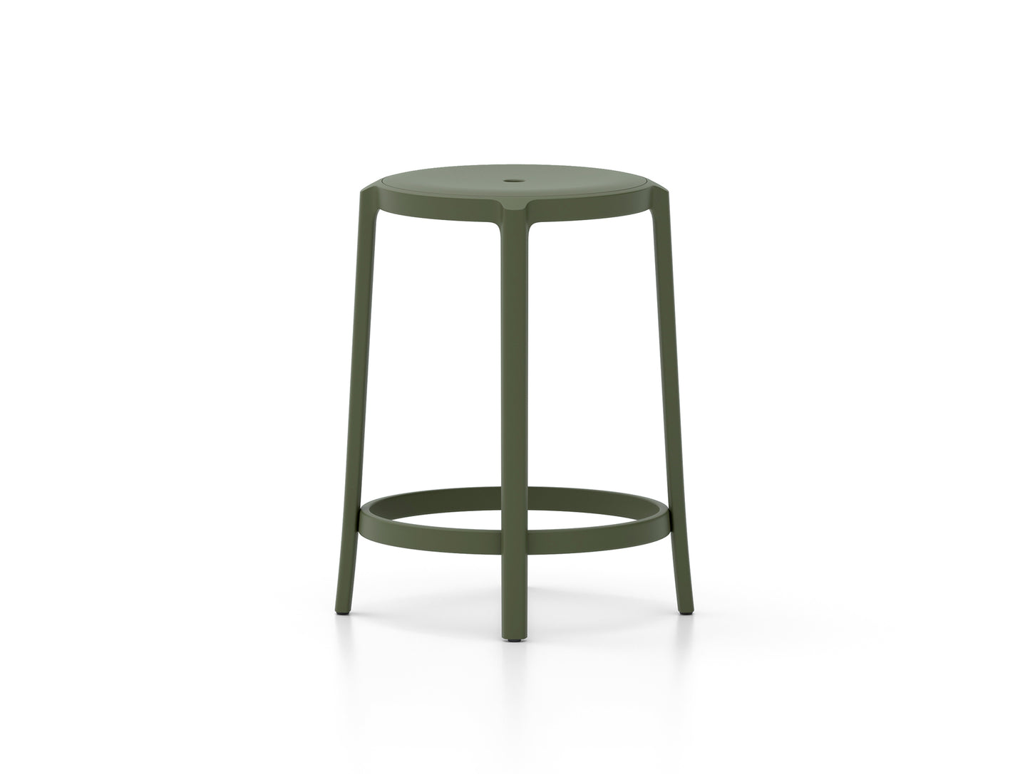 On & On Counter Stool - Recycled Plastic Seat by Emeco / Green