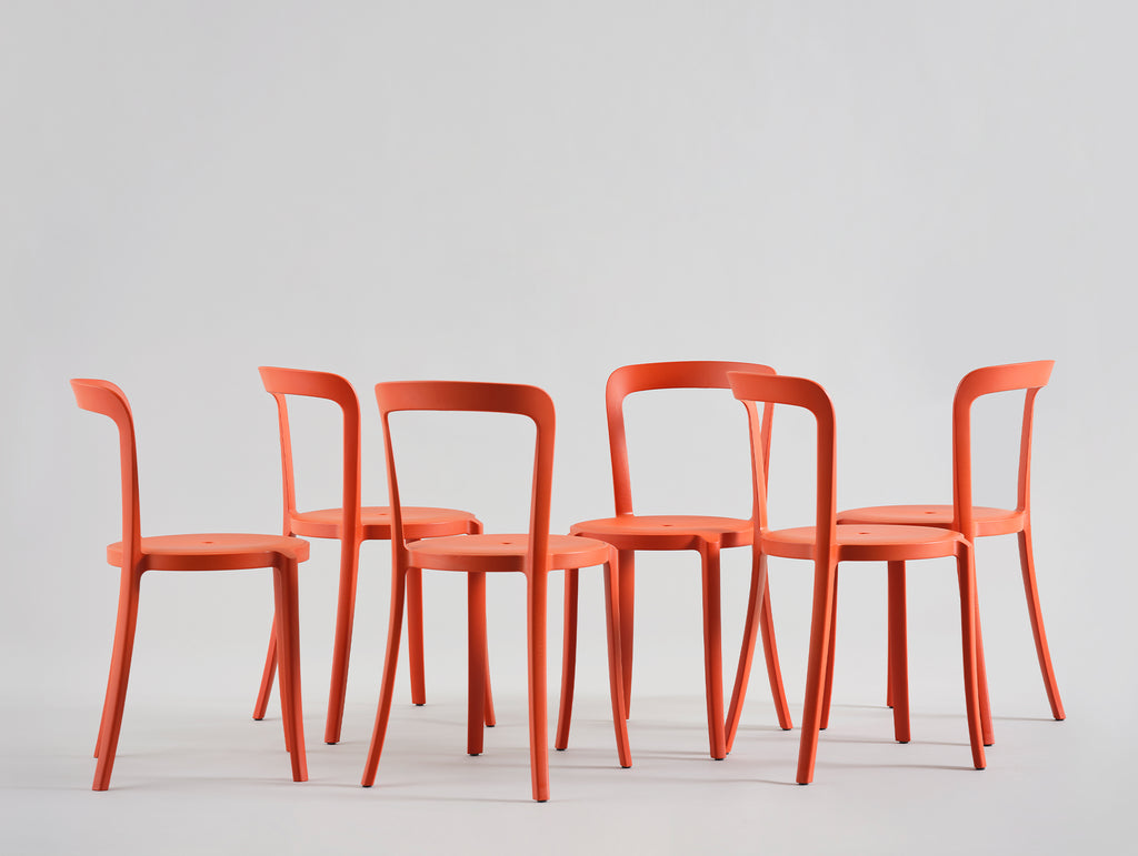 On & On Chair - Recycled Plastic Seat by Emeco / Orange