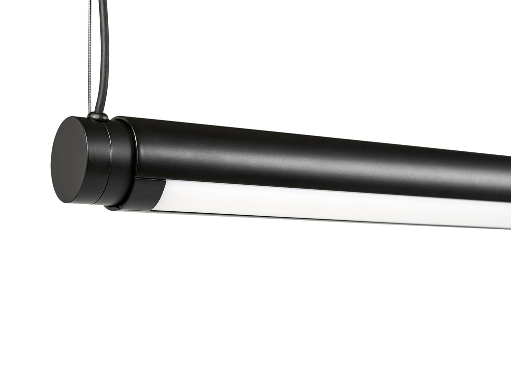 Factor Linear Suspension Lamp by HAY - Diffused / Soft Black Wet Sprayed Aluminium