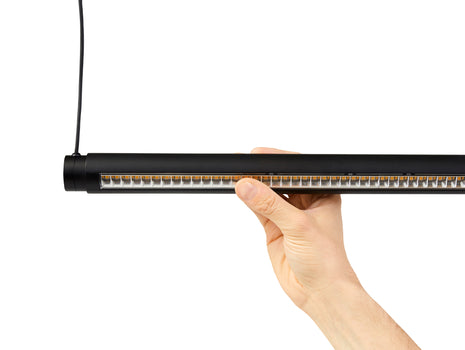 Factor Linear Suspension Lamp by HAY - Directional / Soft Black Wet Sprayed Aluminium