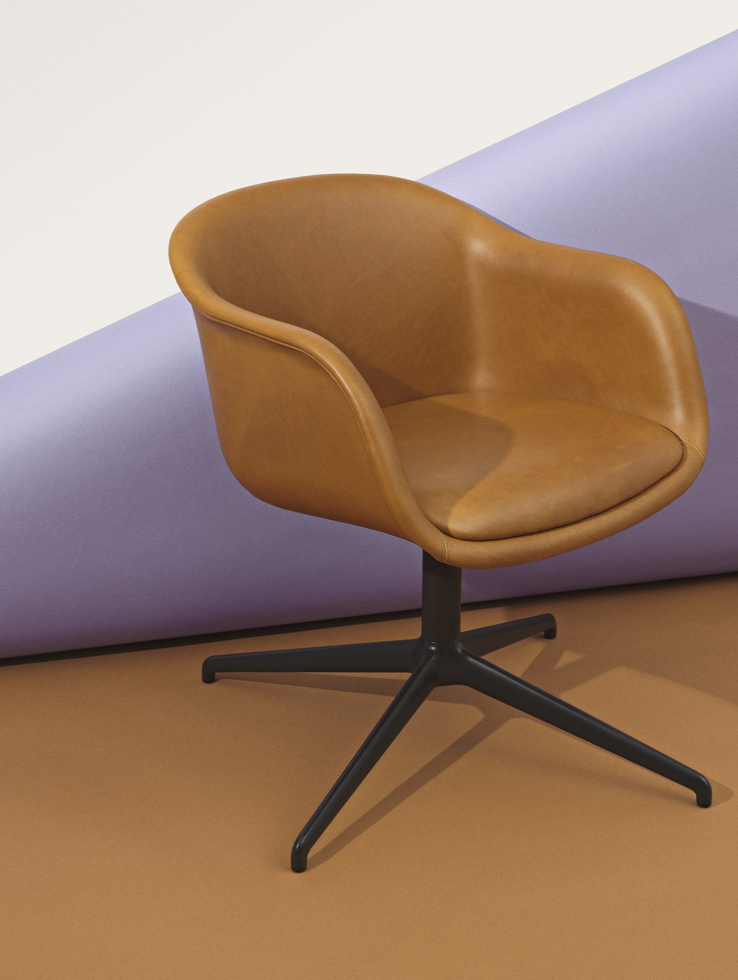 Fiber Conference Armchair with Swivel Base