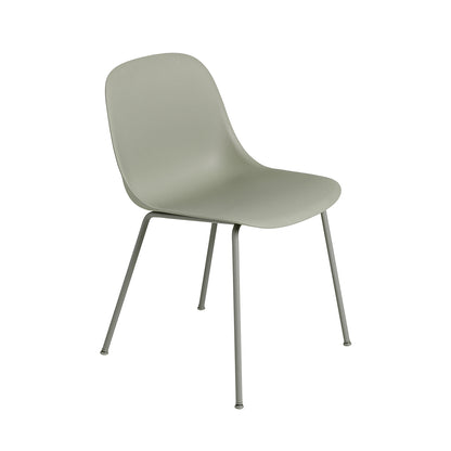 Fiber Side Chair with Metal Base by Muuto - Dusty Green / Dusty Green