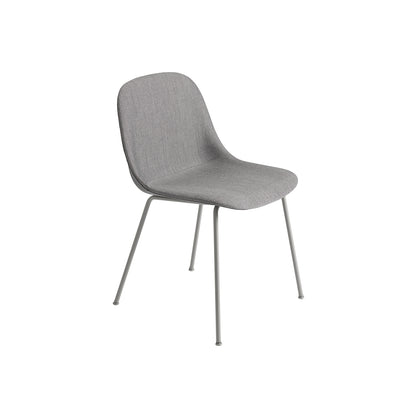 Fiber Side Chair Upholstered with Metal Base