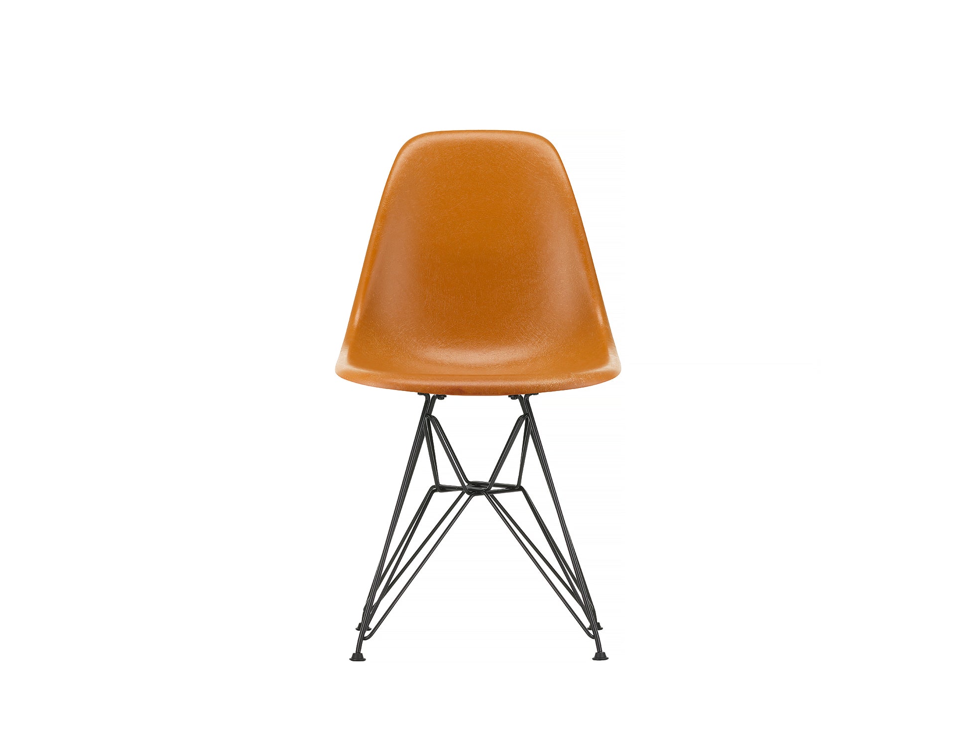 Dark Ochre, Eames Fiberglass DSR Side Chair by Vitra