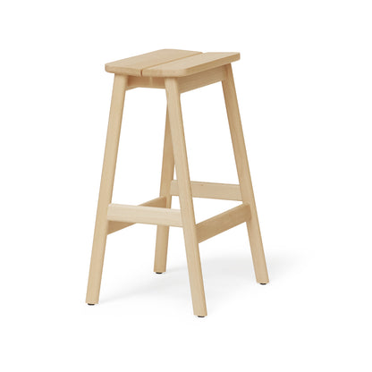 Angle Bar Stool by Form and Refine - Height: 65 cm / Matt Lacquered Beech