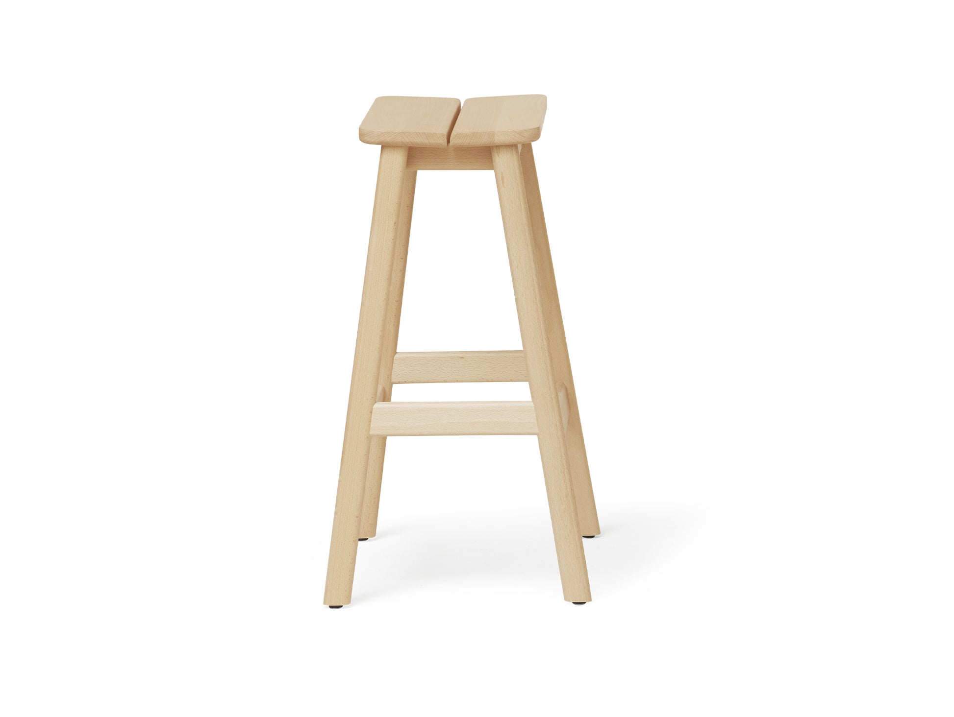 Angle Bar Stool by Form and Refine - Height: 65 cm / Matt Lacquered Beech