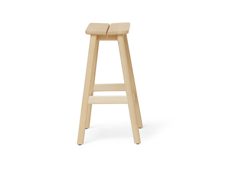 Angle Bar Stool by Form and Refine - Height: 65 cm / Matt Lacquered Beech