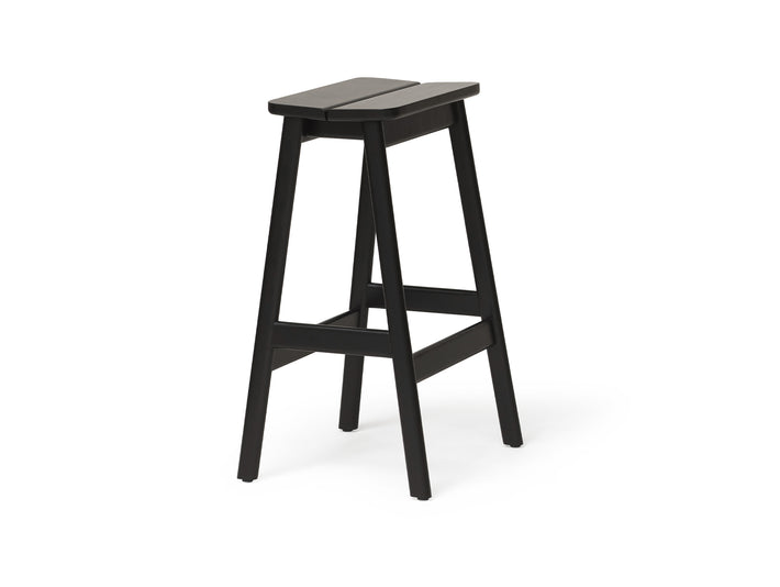 Angle Bar Stool by Form and Refine - Height: 65 cm / Black Stained Beech