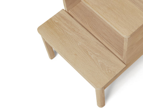 A Line Stepstool by Foam and Refine - White Oiled Oak