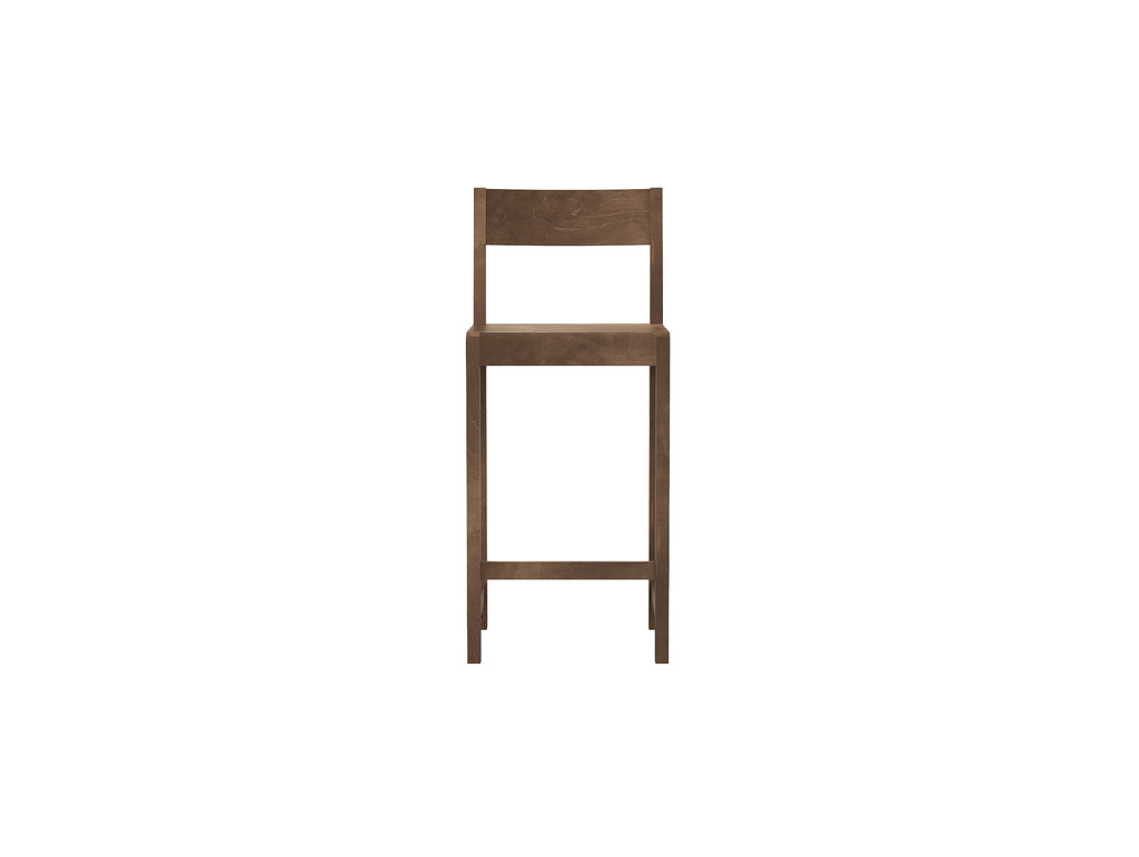 Bar Chair 01 by Frama - 65 cm Height - Dark Brown Oiled Solid Birch