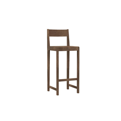 Bar Chair 01 by Frama - 76 cm Height - Dark Brown Oiled Solid Birch