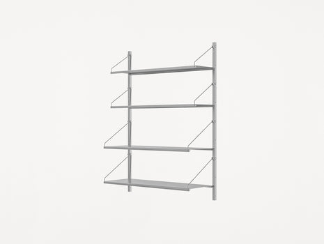 Shelf Library Stainless Steel by Frama - H1084 cm / Single Section (w80 shelves)