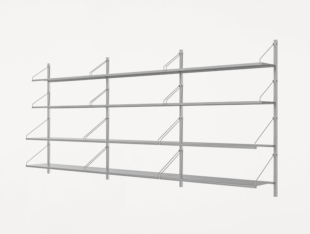 Shelf Library Stainless Steel by Frama - H1084 cm / Triple Section (w80 shelves)