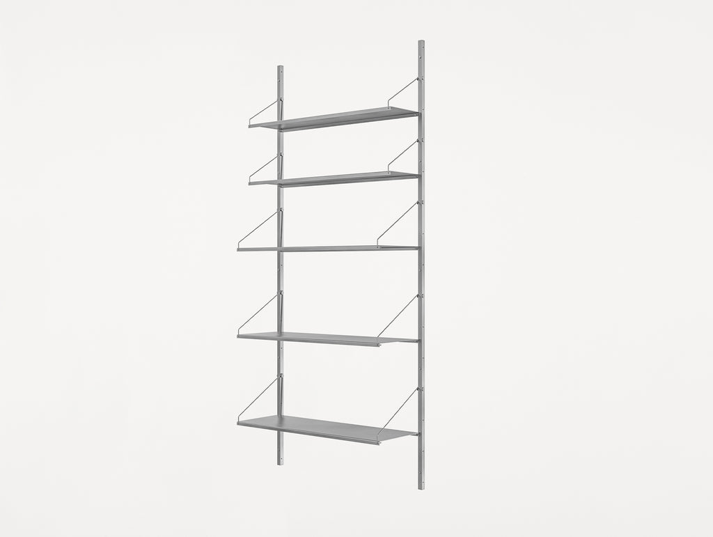 Shelf Library Stainless Steel by Frama - H1852 cm / Single Section (w80 shelves)