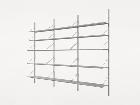 Shelf Library Stainless Steel by Frama - H1852 cm / Triple Section (w80 shelves)