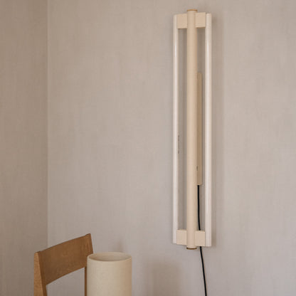Eiffel Wall Lamp Double by Frama - Cream Powder Coated Steel / Height  1000 mm