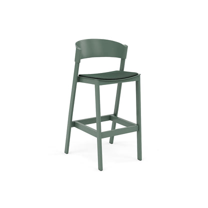 Cover Bar Stool Upholstered by Muuto - Green Oak / Steelcut Trio 966