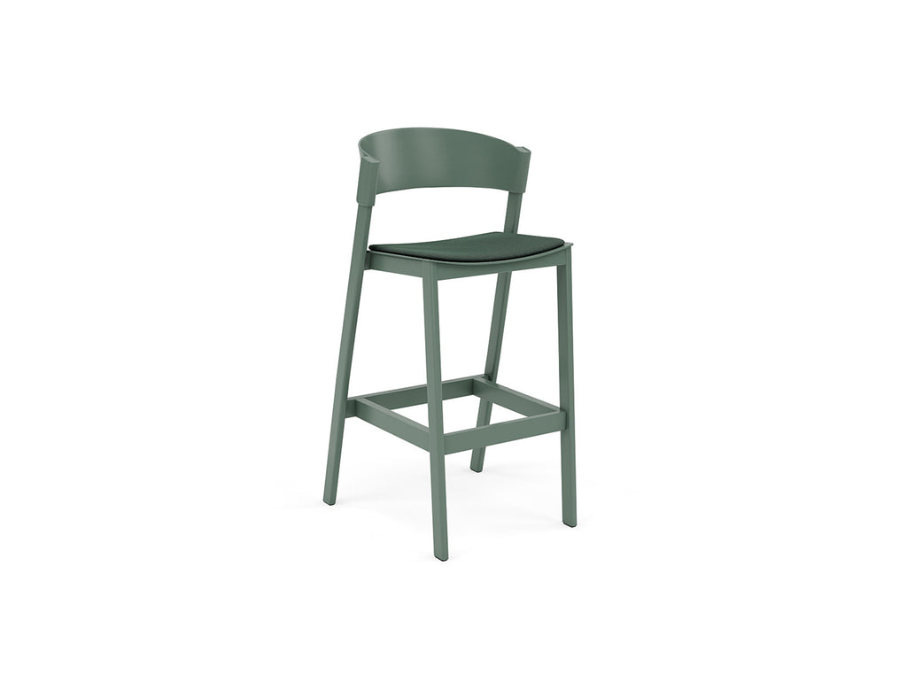 Cover Bar Stool Upholstered by Muuto - Green Oak / Steelcut Trio 966