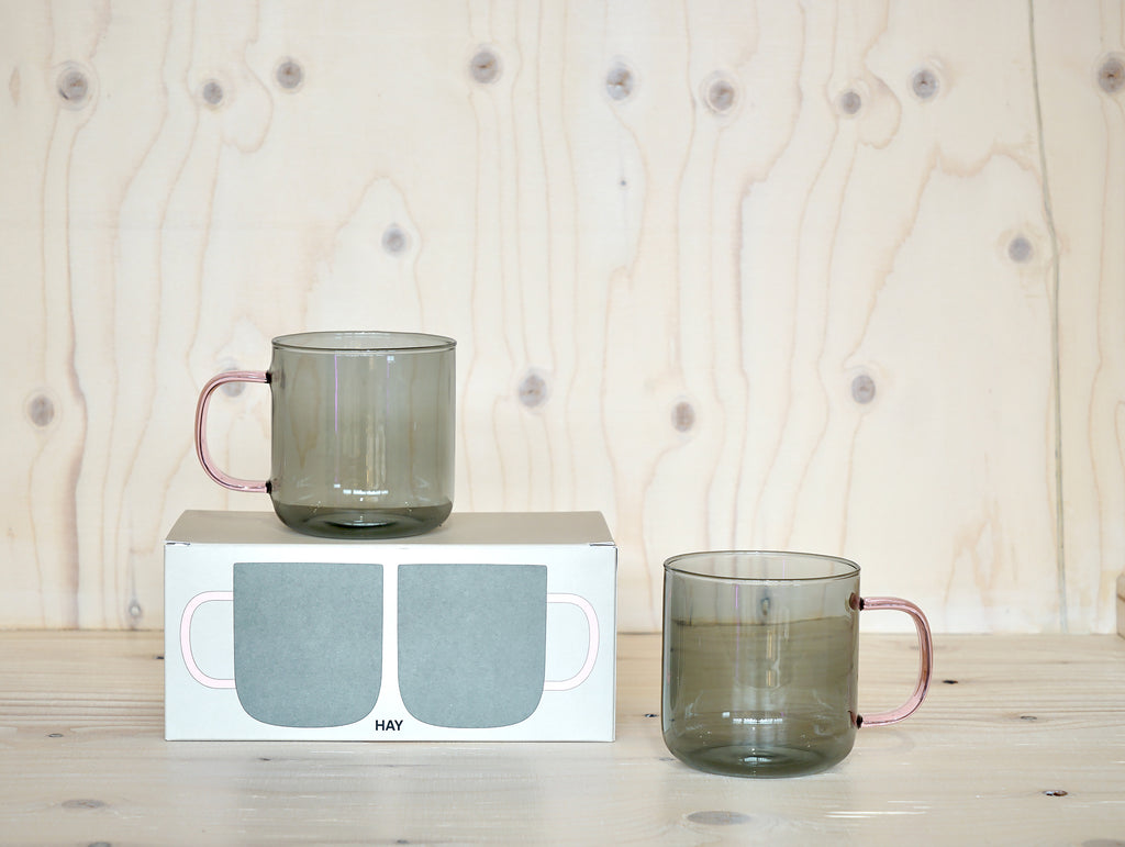 Grey Borosilicate Mugs - Set of 2 by HAY