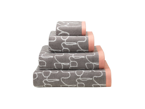 Grey Blah Blah Towels by Donna Wilson