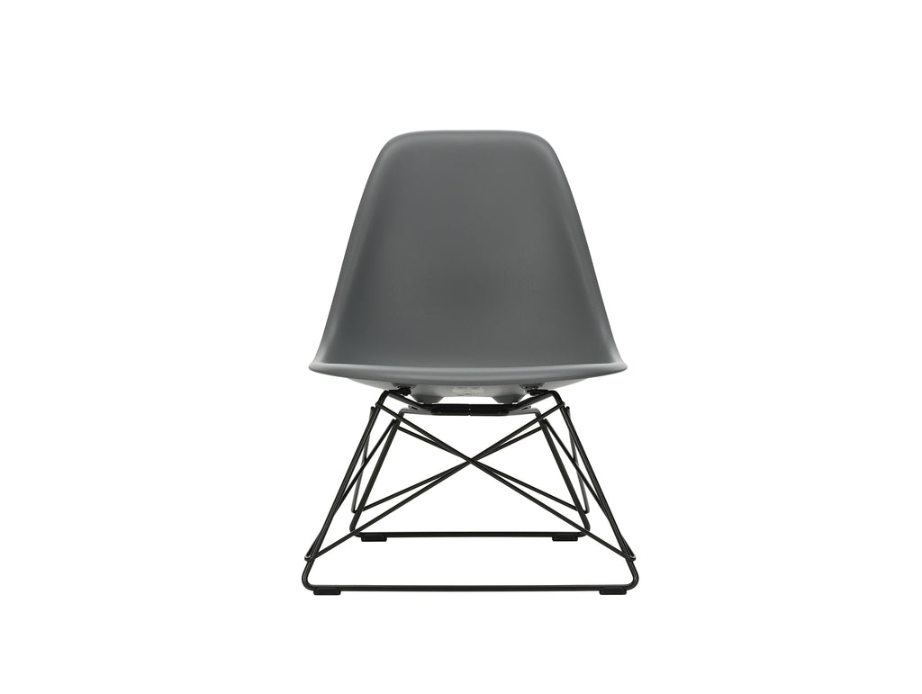 Eames LSR Plastic Side Chair by Vitra - Granite Grey / Black Basic Dark Wire Base