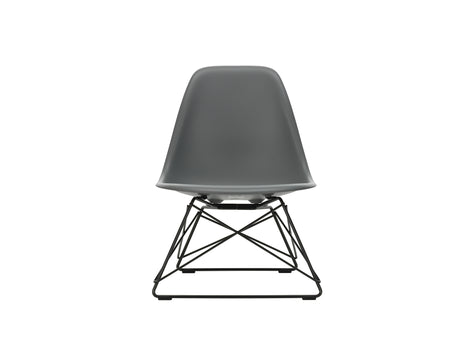 Eames LSR Plastic Side Chair by Vitra - Granite Grey / Black Basic Dark Wire Base