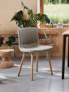HAL Soft Wood Chair by Vitra - Natural Oak Base -  Dumet 07 Ginger / Grey (F80)