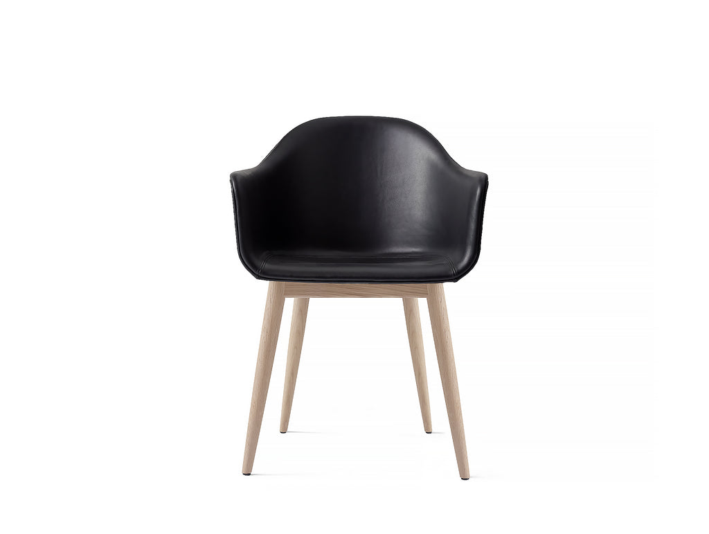 Harbour Chair, Natural Oak Base, Black Dakar Leather