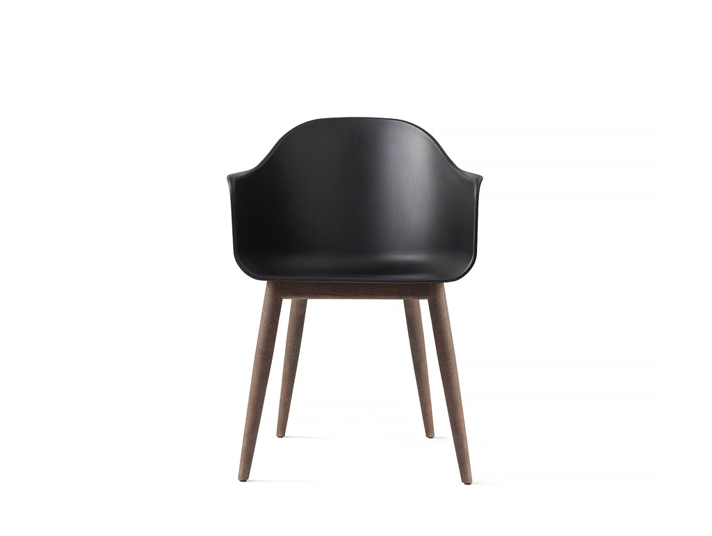 Harbour Chair, Dark Stained Oak Base, Black Shell