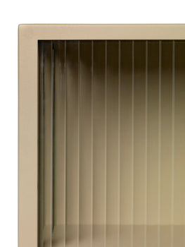 Haze Wall Cabinet - Cashmere / Ripple Glass