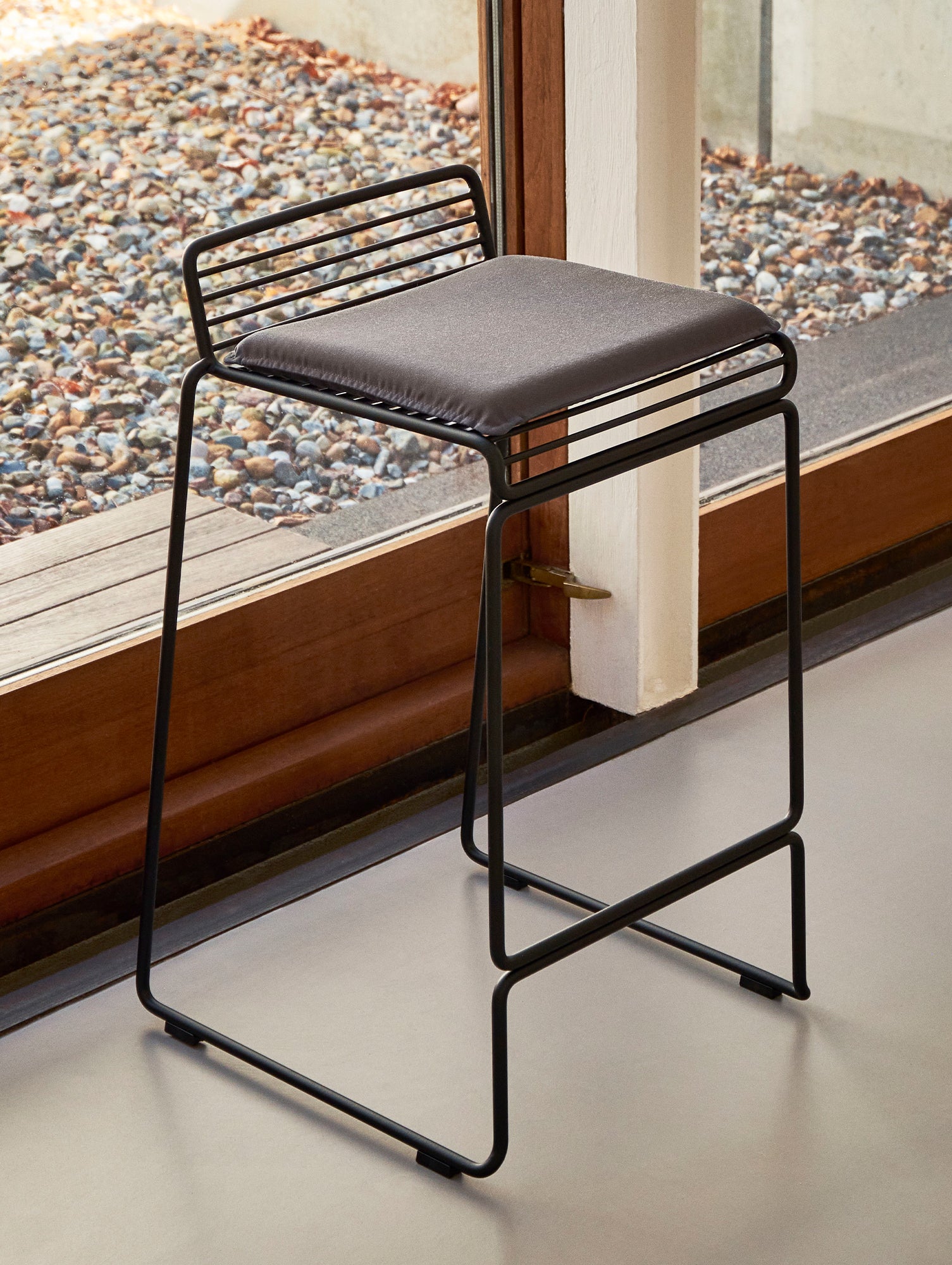 Hee Bar Stool Seat Cushion by HAY - Anthracite Olefin