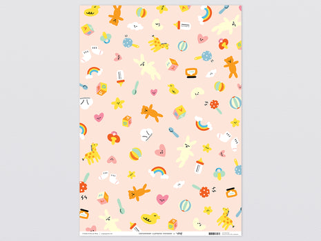 Hey Baby Wrapping Paper by Wrap
