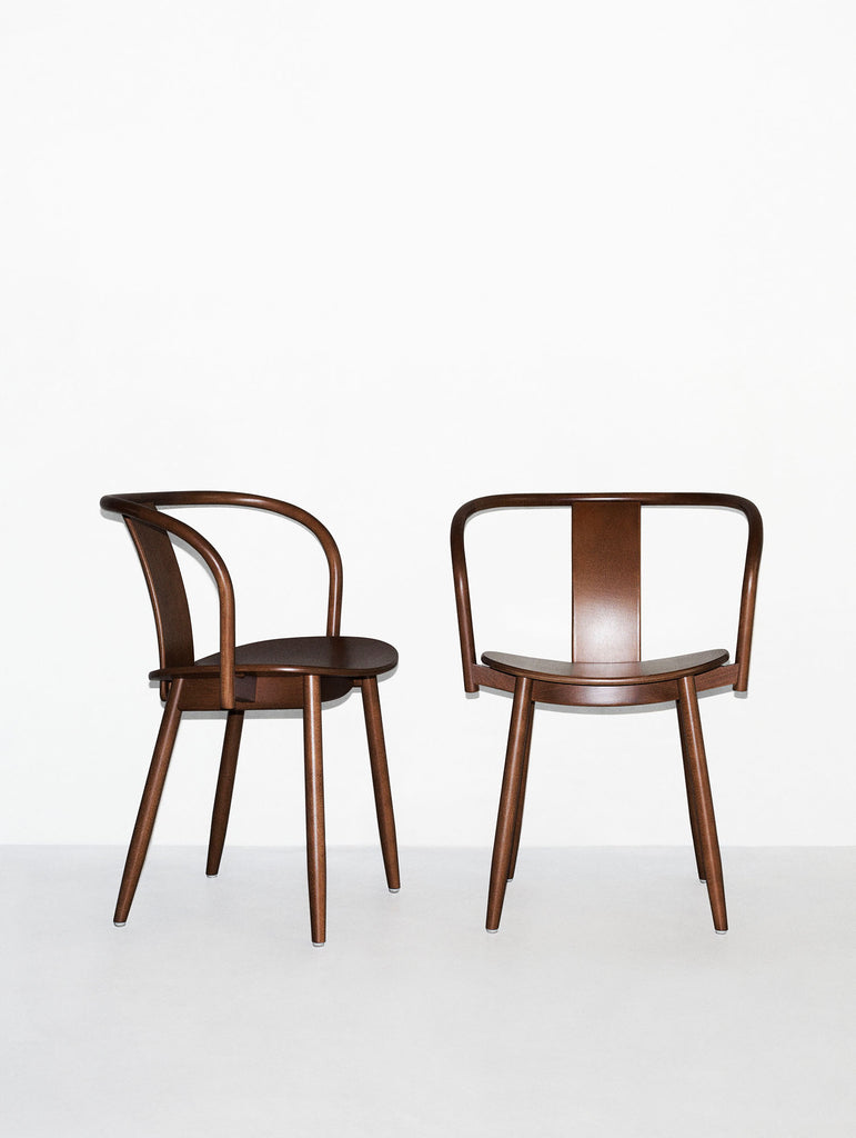 Icha Chair by Massproductions - Walnut Stained Beech 