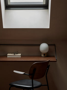 Alabaster White JWDA Portable Table Lamp by Menu