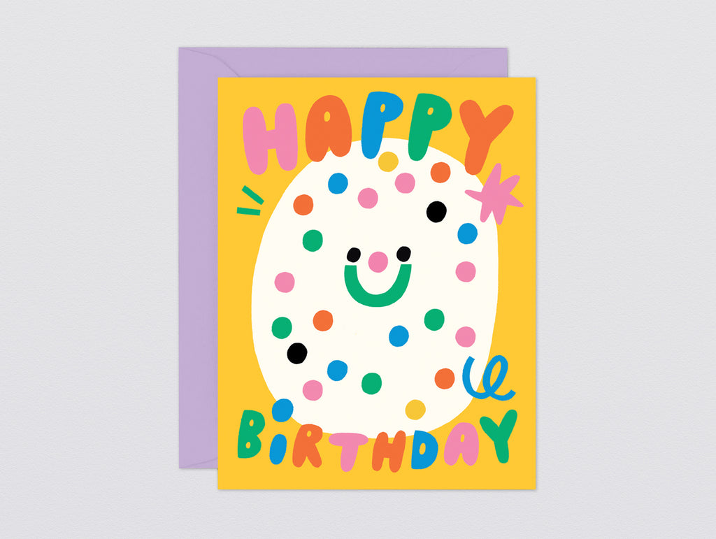 'Happy Birthday Confetti' Greetings Card by Wrap Stationery