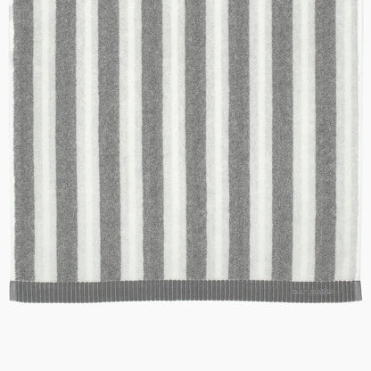 Kaksi Raitaa Towels - Grey and White (191) by Marimekko