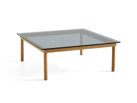 Kofi Table / 100 x 100 cm / Lacquered Oak Base / Grey Glass Tabletop / HAY