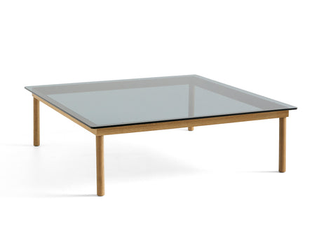 Kofi Table / 120 x 120 cm / Lacquered Oak Base / Grey Glass Tabletop / HAY