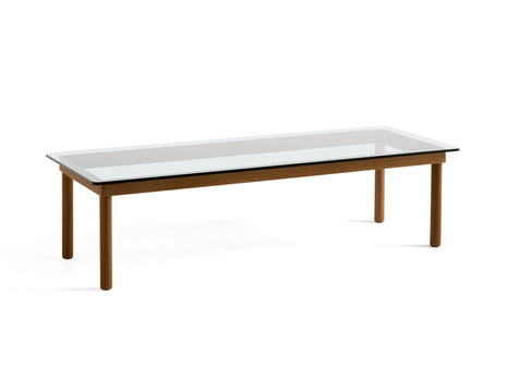 Kofi Table / 140 x 50 cm / Walnut Base / Clear Glass Tabletop / HAY