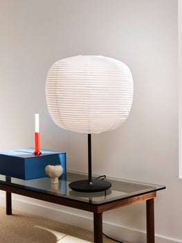Common Table Lamp by HAY - Peach Shade / Soft Black Stem / Black Steel Base