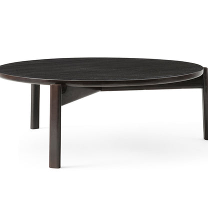 Passage Lounge Table by Menu - D90 cm / dark lacquered oak