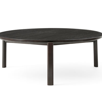 Passage Lounge Table by Menu - D90 cm / dark lacquered oak