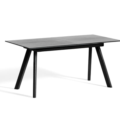 CPH30 Extendable Dining Table by HAY - L160 cm / Black Oak Veneer Tabletop with Black Lacquered Oak Base