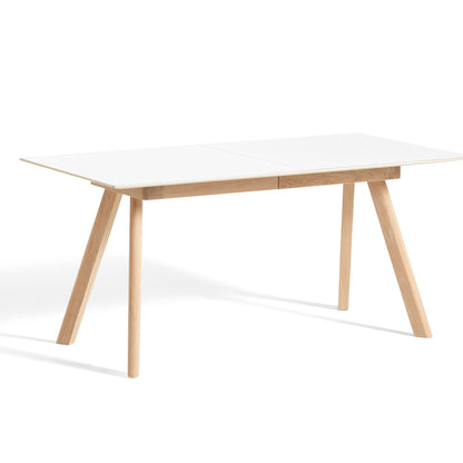 CPH30 Extendable Dining Table by HAY - L160 cm / White Laminate Tabletop with Lacquered Oak Base